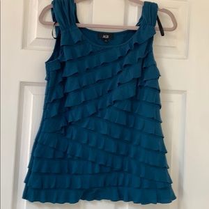 AGB ruffle tank pretty color tags on